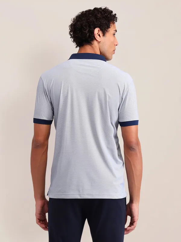 US POLO slim fit light blue cotton t-shirt