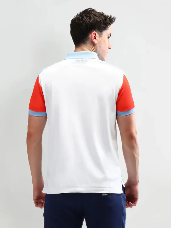 US POLO slim fit white cotton t-shirt