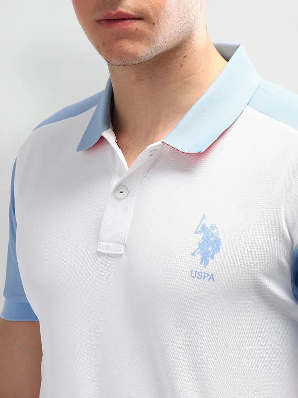 US POLO slim fit white cotton t-shirt