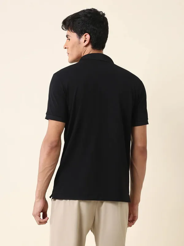 US POLO solid black polo t-shirt