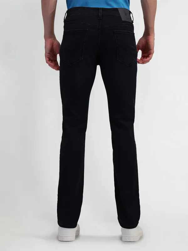 US POLO solid black skinny fit denim