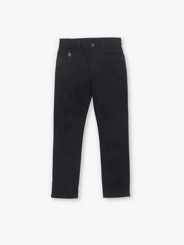 US POLO solid black slim fit jeans