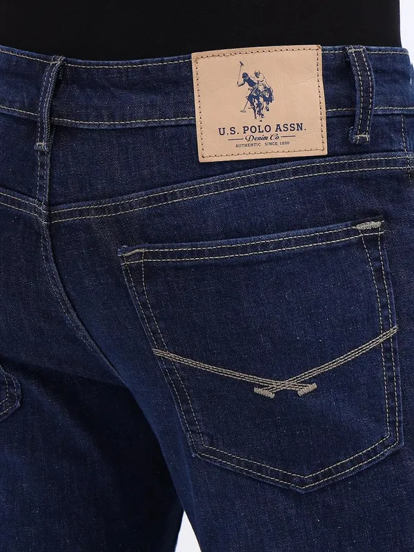 US POLO solid blue denim men jeans