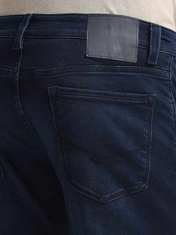 US POLO solid navy slim tapered denim