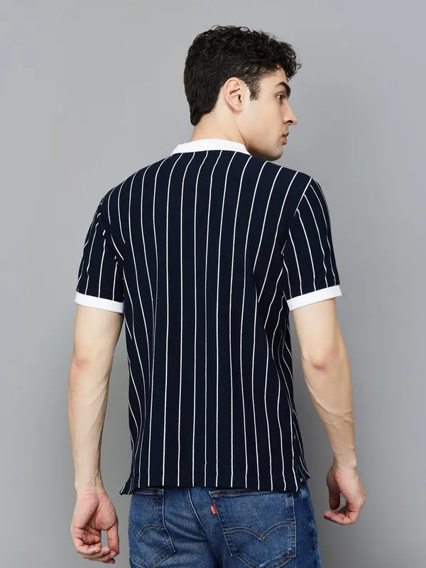US POLO striped black cotton t-shirt