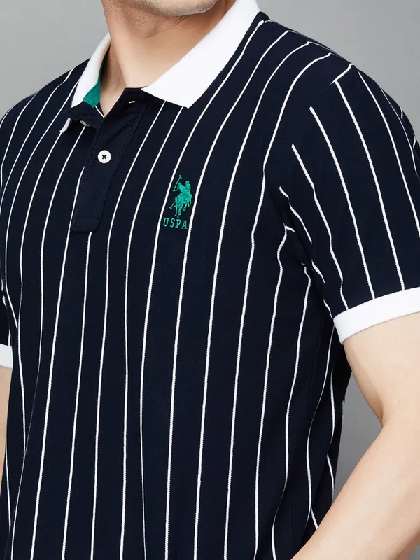 US POLO striped black cotton t-shirt