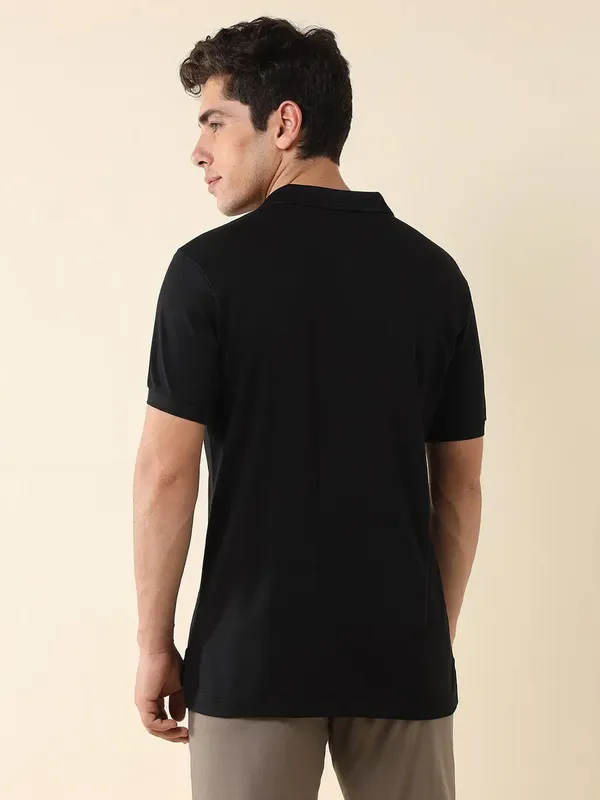 US POLO striped black polo slim fit t-shirt