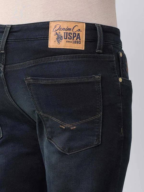 US POLO washed dark blue skinny fit jeans for mens