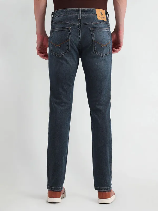 US POLO washed grey slim taper jeans