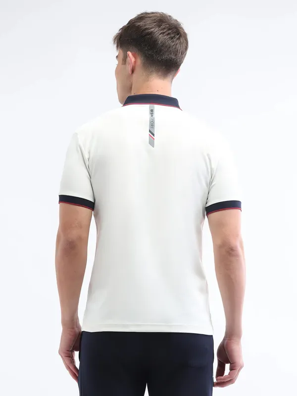 US POLO white plain polo t-shirt