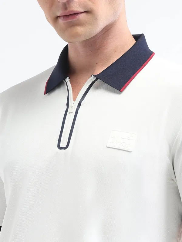 US POLO white plain polo t-shirt