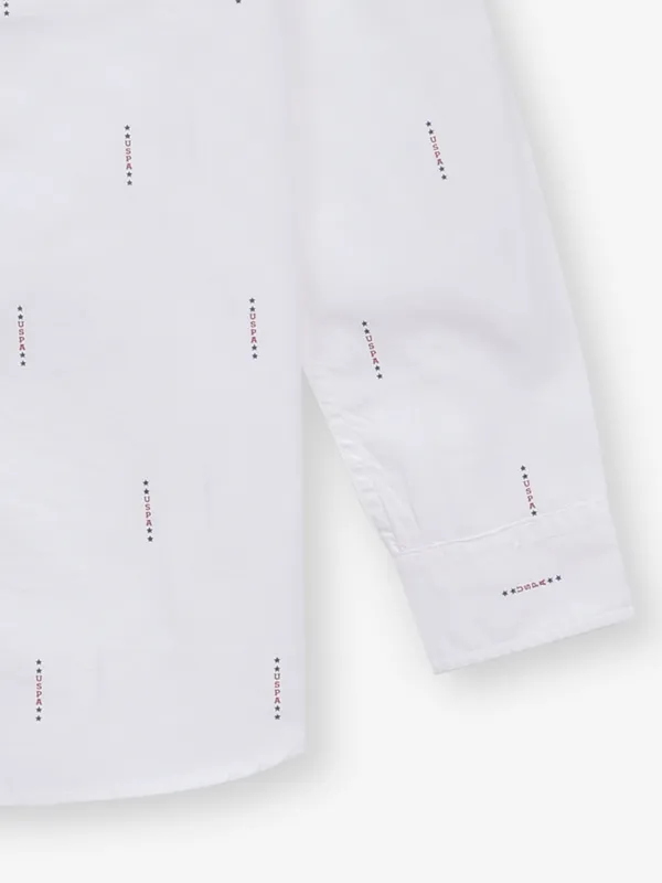 US POLO white printed shirt