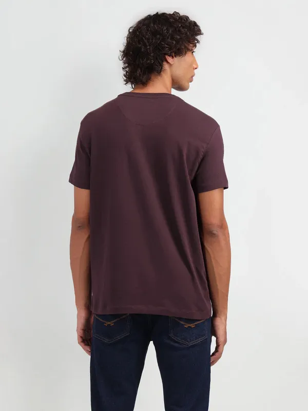 US POLO wine cotton t-shirt for men