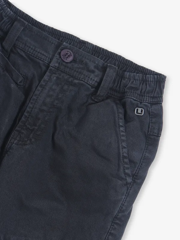 UTEX dark grey solid cargo jeans