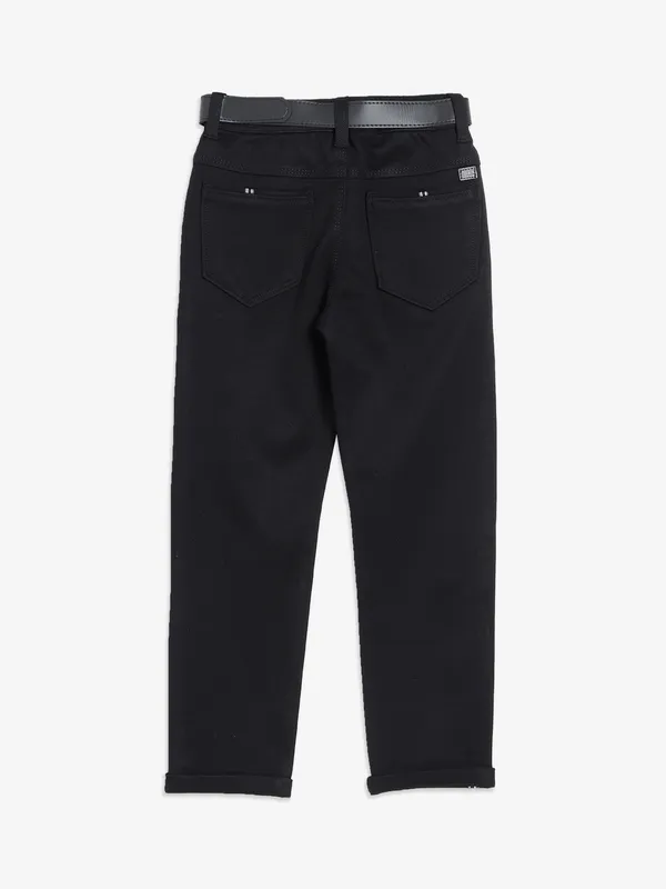 UTEX solid black jeans