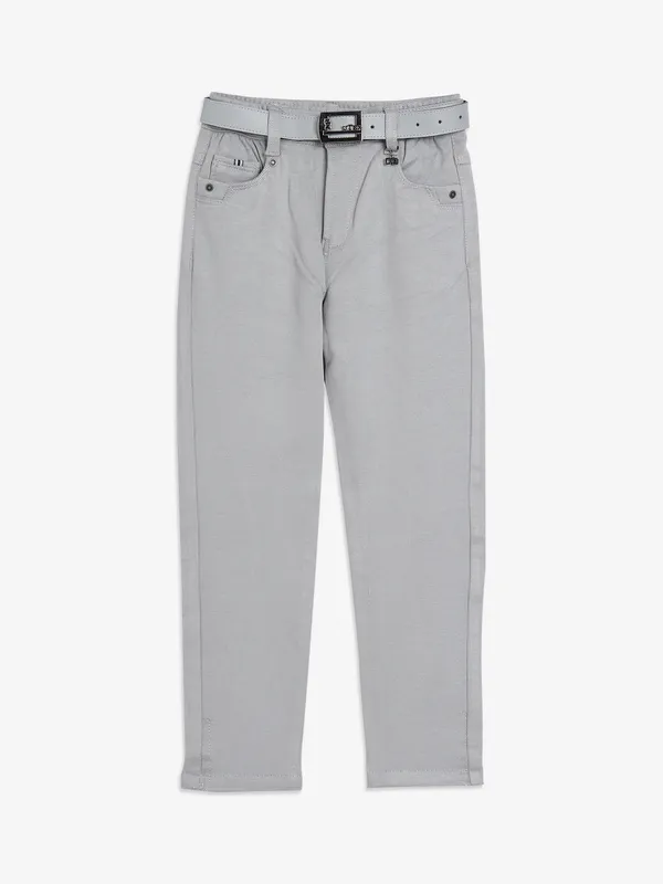 UTEX stylish grey solid jeans