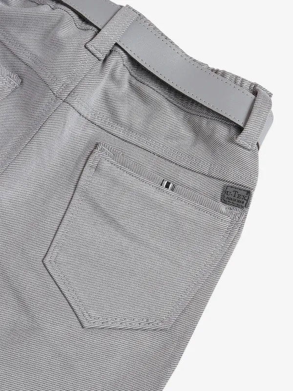 UTEX stylish grey solid jeans