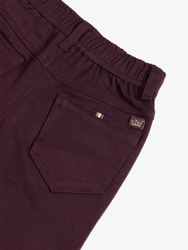 UTEX wine solid jeans