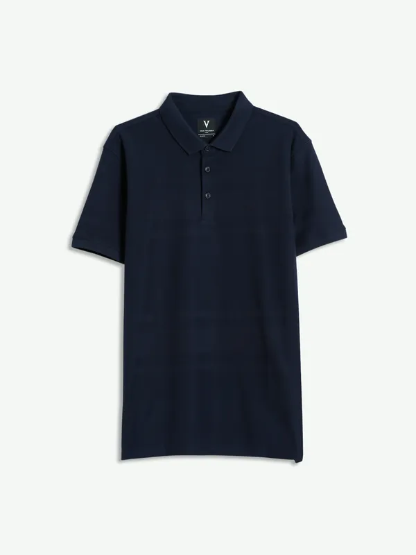 Van Heusen cotton dark navy t shirt