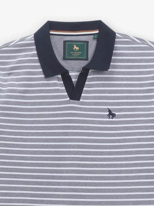 VAN HEUSEN grey stripe t-shirt for men