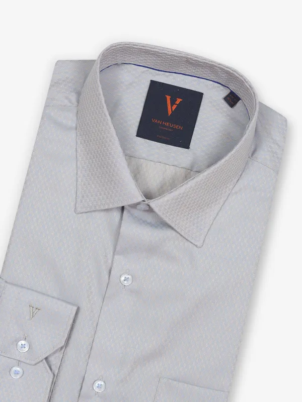 VAN HEUSEN grey texture cotton shirt