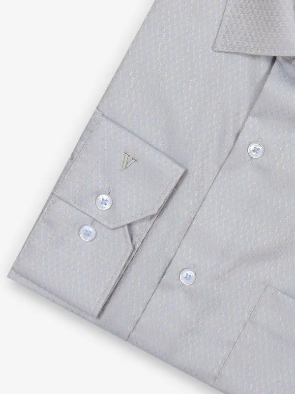 VAN HEUSEN grey texture cotton shirt