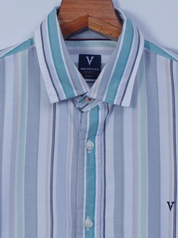 Van Heusen multi color stripe cotton shirt