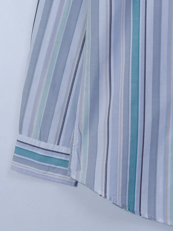 Van Heusen multi color stripe cotton shirt