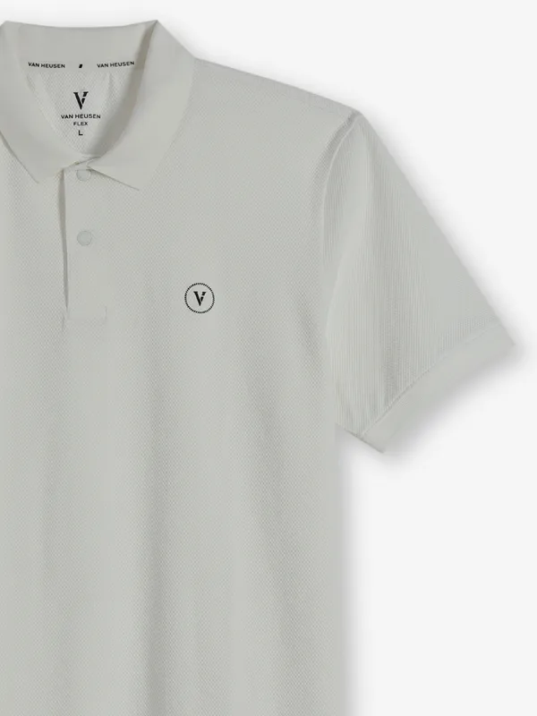 VAN HEUSEN off white plain cotton t-shirt
