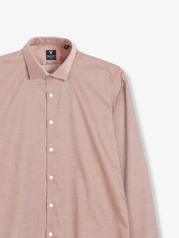 Van Heusen peach texture cotton shirt