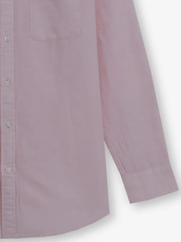 VAN HEUSEN Pink plain shirt for men