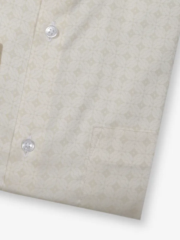 VAN HUESEN beige formal wear shirt