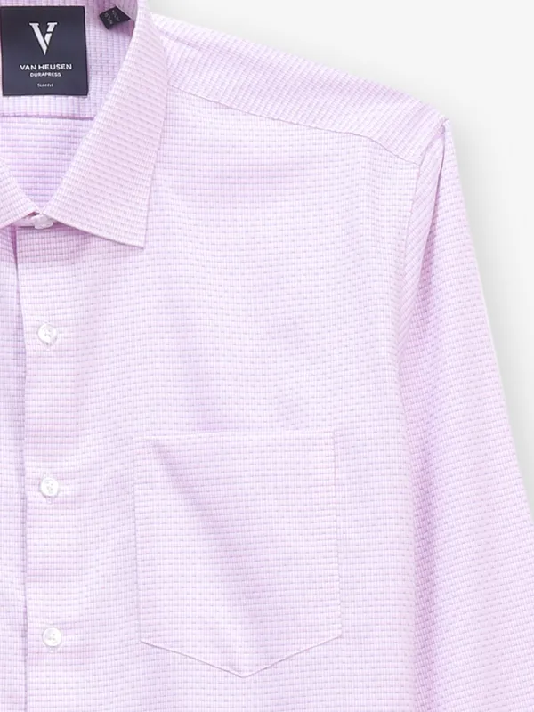 VAN HUESEN textured lilac cotton shirt