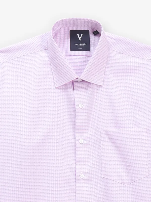 VAN HUESEN textured lilac cotton shirt