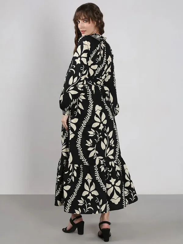 VERO MODA printed black cotton dress