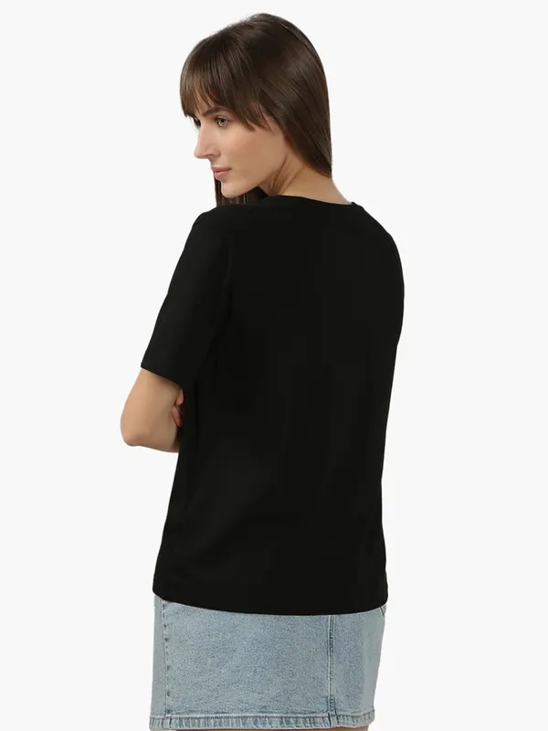 VERO MODA black cotton t-shirt for women
