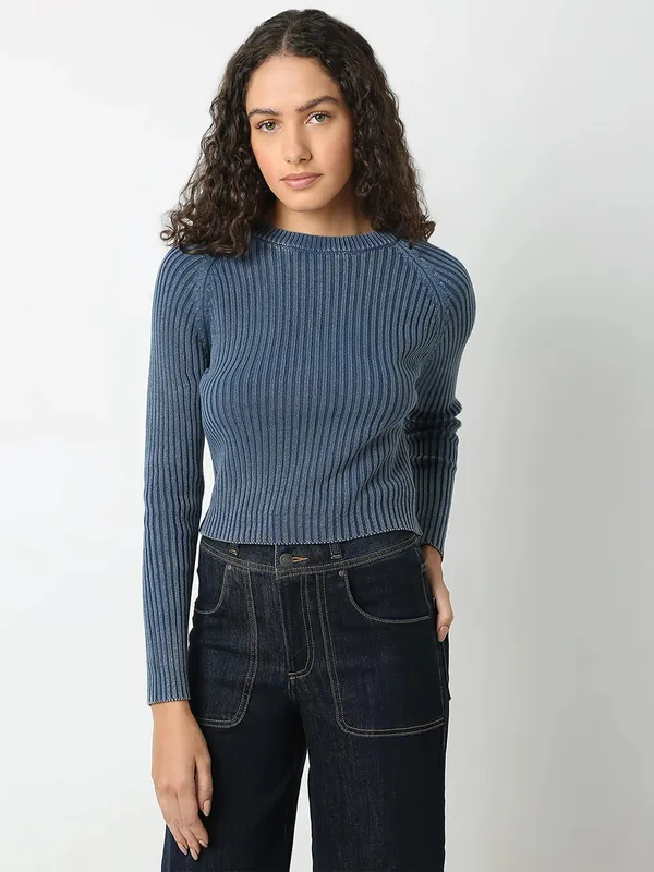 VERO MODA blue knitted top