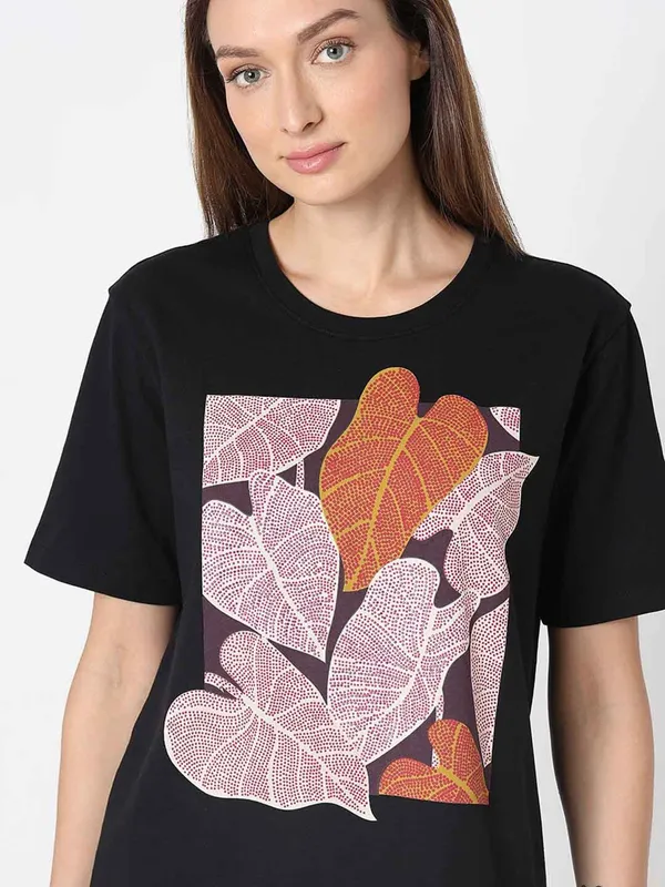 VERO MODA cotton black t-shirt