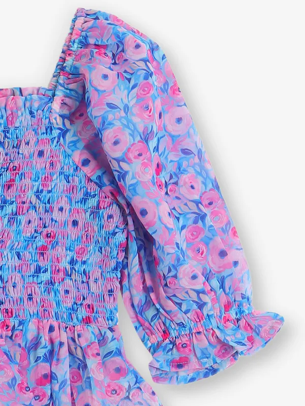 VERO MODA cotton blue printed top