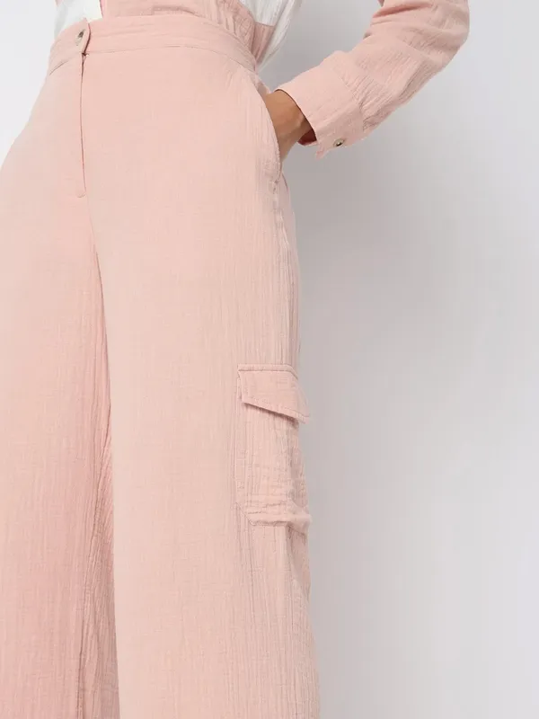 VERO MODA cotton peach trouser