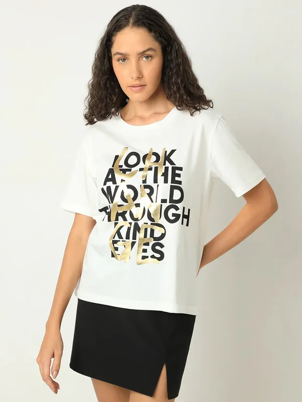 VERO MODA cotton white t-shirt