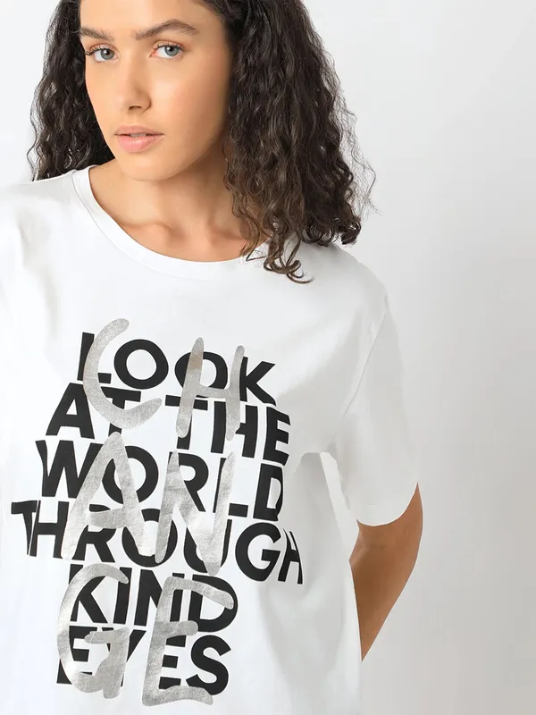 VERO MODA cotton white t-shirt