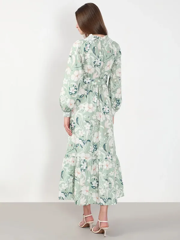 VERO MODA mint blue cotton printed dress