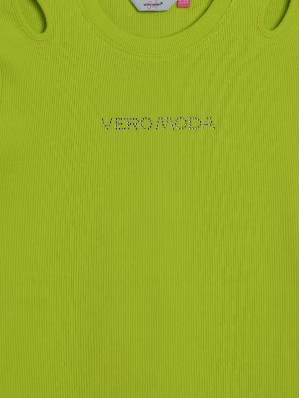 VERO MODA neon green knitted t-shirt