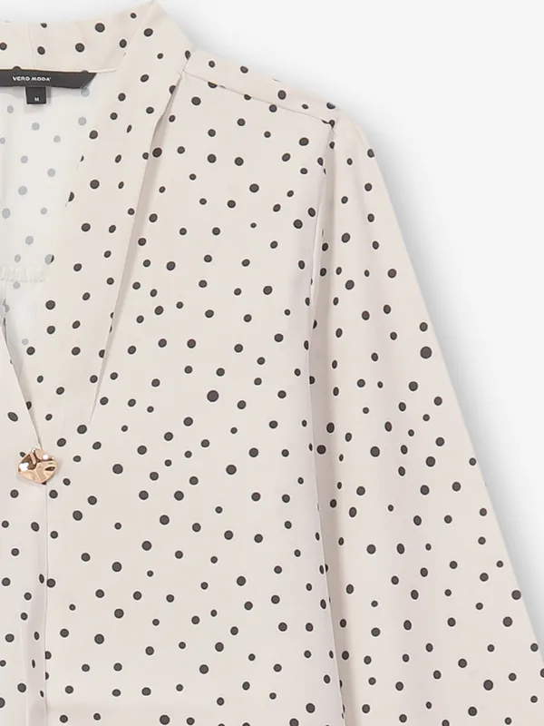VERO MODA off white printed top for women