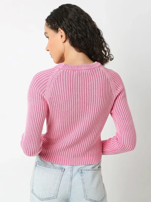 VERO MODA pink kintted top