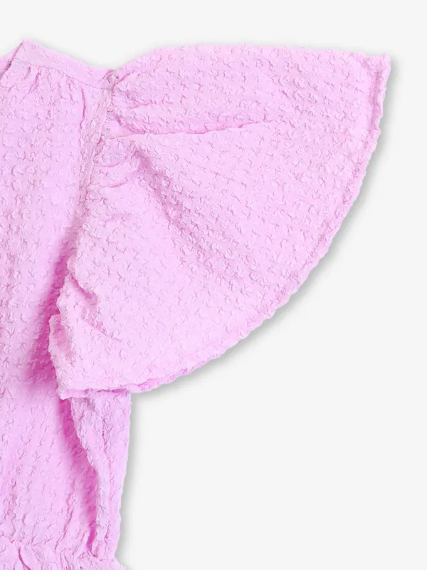 VERO MODA plain pink cotton top