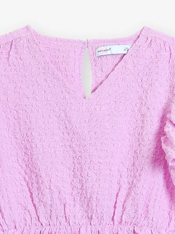 VERO MODA plain pink cotton top