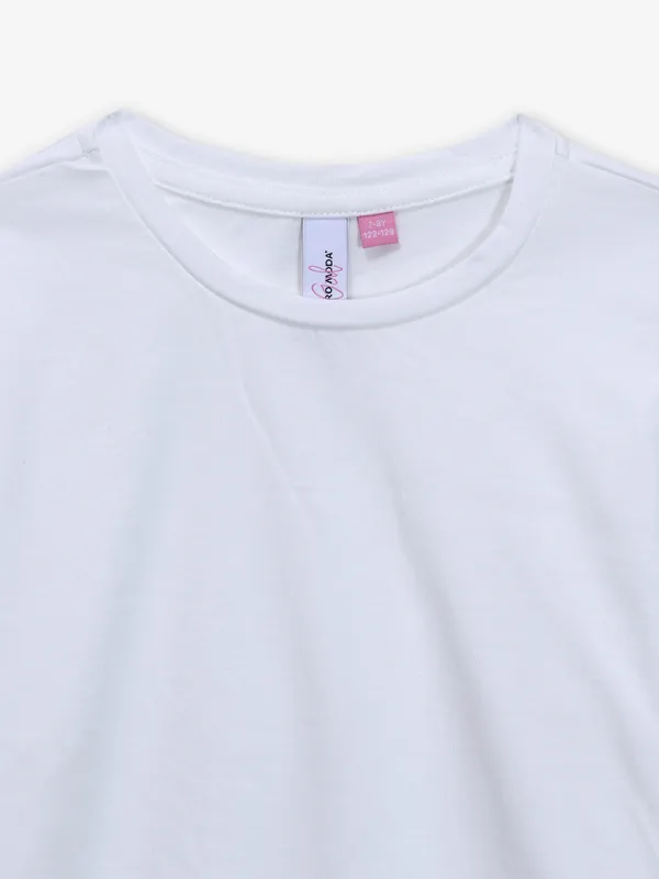 VERO MODA plain white cotton crop top