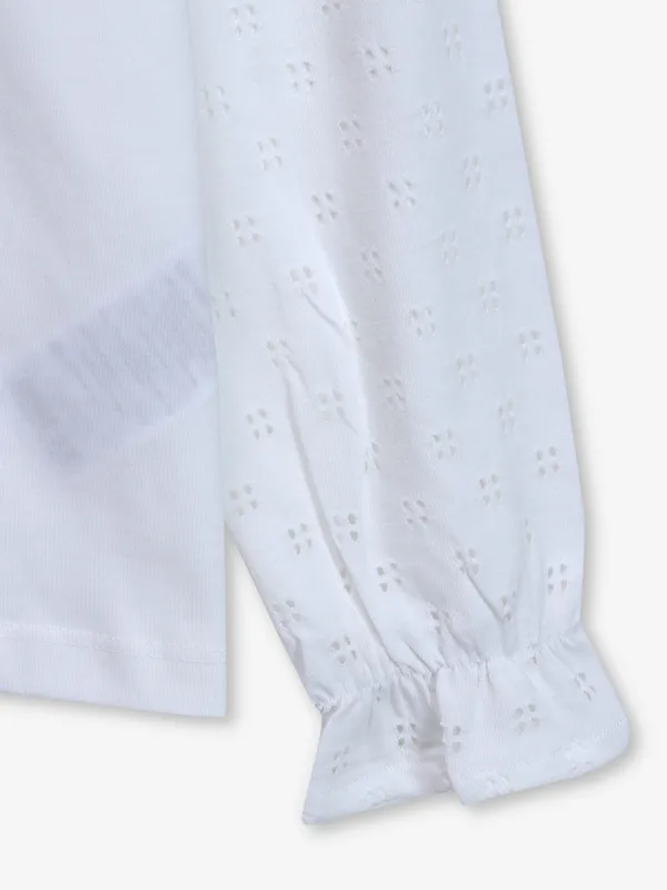 VERO MODA plain white cotton crop top